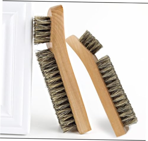 PACKOVE Brosse à Chaussures Bois avec Poils De Sanglier Outil Professionnel De Nettoyage pour Chaussures Et Cuirs Ameublement