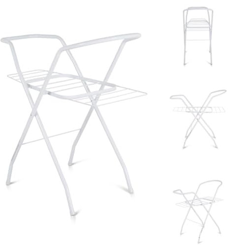 Canguro bañera bebé 2 en 1 Aqua secador ropa bebé metal plegable, color:blanco