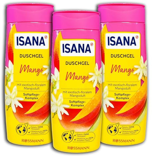 Confezione da 3 gel doccia ISANA Mango 3 x 300 ml