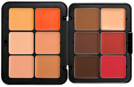 Concealer Blushes Contour Palette, Cream Blush Palette, Long-Wearing Full Coverage Makeup, 12 Colors Makeup Concealer Palette, Carla's Secret Concealer Palette (E)