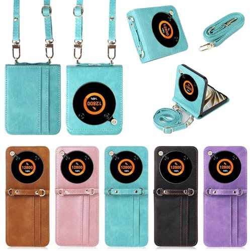 ZTE Libero Flip/Nubia Flip Case [Wallet Case] [Shoulder Belt] [Card Slots] [Practical Case] Compatible with ZTE Libero Flip/Nubia Flip Smartphone(Blue)