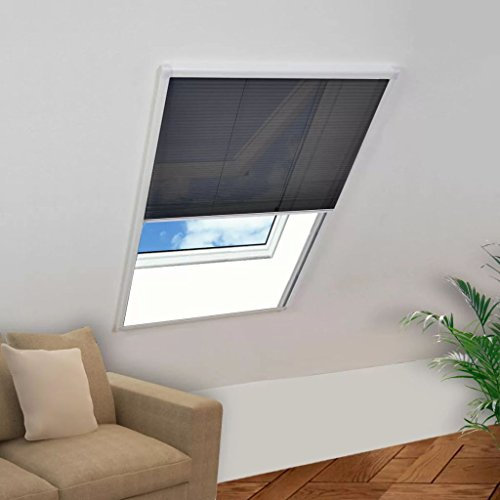 LAPOOH Zanzariera Plissettata per Finestre in Alluminio 60x80 cm,Zanzariera Plissettata per Finestre, Zanzariera per Finestra Zanzariera-142610