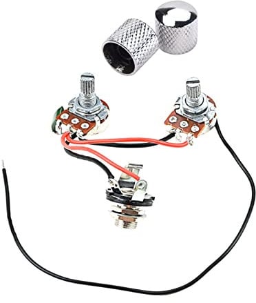 1 Volume 1 Tone Control Knobs 3 Way 500K Pots Electric Guitar Wiring Harness Kits Replacement With 2 Knobs