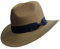 Chenxi Studio Vintage Homburg Hut viktorianisches Alter breite Krempe Western Wollhut Trilby Zylinder für Abendessen Outdoor Freizeitkleidung, camel, 2-3