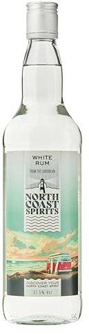 North Coast Spirits White Rum, Premium Caribbean Rum Spirit Bottled in UK, Cocktail Ingredient for Shots & Rum Punches, Artisan Liquor for Mojitos & Pina Colada Cocktails, 37.5% Alcohol Drink, 70cl