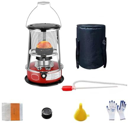Portable Kerosene Stove Heater,Portable Kerosene Heaters For Indoor Use,No Electricity Emergency Heating Stove, Outdoor Camping Tent Heater,for Home, Heating, Cooking, Garage, Camping(Red)