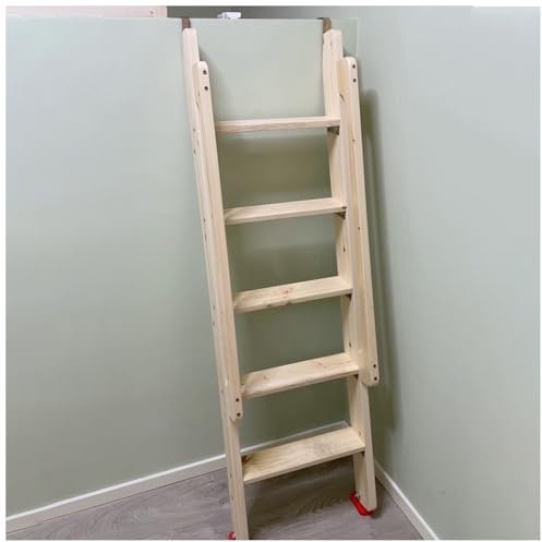 YTXFRHOD Etagenleiter für Wohnmobile, Dachbodentreppe aus Holz, Leitern für Hochbetten mit Handläufen und extra Breiten Stufen, Schlafsäle für Kinderzimmer (Größe: 130 cm hoch)