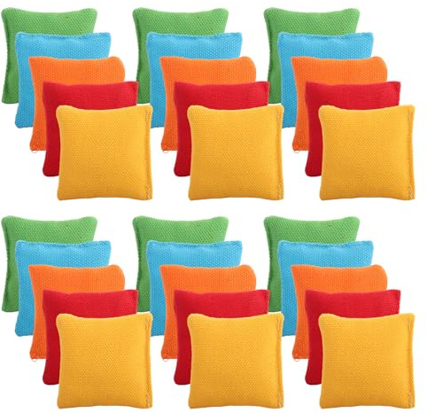 VIDETOL 40 Stück kleine Sitzsäcke, bunte Kinder-Sitzsäcke zum Werfen, weiche Sitzsäcke zum Werfen von Handwerfen, Partyspiel, Spaßsport, Outdoor- und Sportveranstaltungen, 5 x 5 cm