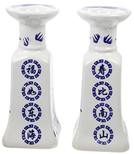 Vintage-Kerzenständer, Kerzenständer, 2 Stück, Grabstein, Räucherstäbchenständer, Retro-Dekor, Spitzkerzenhalter, Spitzkerzen, Spitzkerzenständer, Keramikkerzenständer, Teelichthalter, Kerzenhalter, A