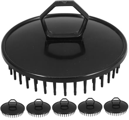 VINTORKY Runde Kopfhautmassagebürsten mit Komfortablem Griff aus PE 6 Stück Einfach zu Bedienen für Dusche und Schönheitssalon für Männer und Kinder