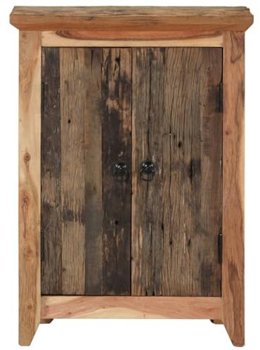 HEFZGDB Sideboard 55x33x75 cm Massivholz Akazie und Altholz Sidebord Barschrank Flurschrank Vorratsschrank Küche für Küche Café Dessert Shop Wohnstube