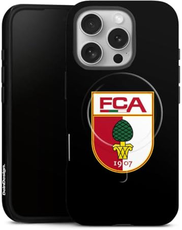 Magnetische Hülle kompatibel mit Apple iPhone 16 Pro Handyhülle für MagSafe Outdoor Case in matt FC Augsburg Wappen FCA
