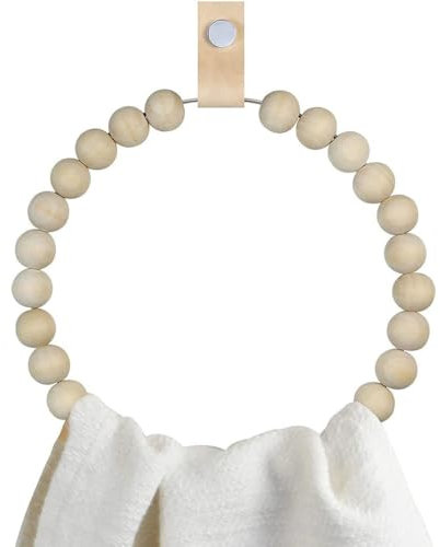 Handgefertigter Handtuchring aus Holz für Boho-inspiriertes Zuhause: perfekter Handtuchhalter zum Organisieren