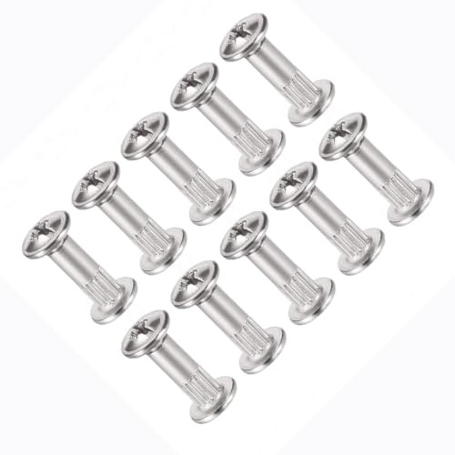Unifizz Lot de 20 vis Chicago femelles de 4 x 20 mm pour diamètre de trou de 5 mm, vis Pozidriv en acier au carbone pour travaux du cuir, scrapbooking, réparation de meubles, projets d'artisanat