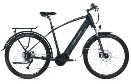 SachsenRAD E-SUV Totem Mythos Trekking E-Bike für Stadt & Gelände, 46cm Rahmenhöhe, mit 80Nm Motor und 720Wh Akku, Mittelmotor und 9 Gänge