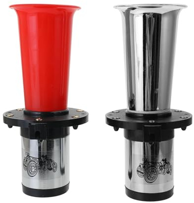 Tomvorks Vintage Car Horn, Antique Oooooga Sound mit Einfacher Installation für Auto, Lastwagen, Wohnmobil oder 12 -V -Fahrzeug (Rot)