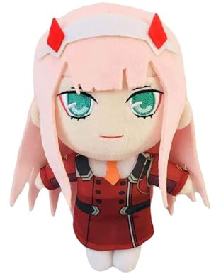 Qixiaan Zero Two Plüschfigur 02 Plushies Set Rosa Mini Kuschelkissen PP Baumwolle Gefülltes Kissen Super Soft Plushie für Anime Fans