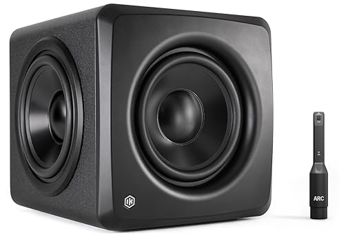 IK Multimedia iLoud Sub - Compact 25Hz Studio Subwoofer with ARC X Automatic Calibration, 6.5 Driver, Dual Passive Radiators, USB/Bluetooth, Perfect for Small Studios & Any Monitor Setup