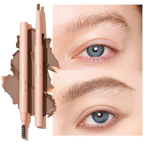Oulac Augenbrauenstift Waterproof, Herausdrehbarer Brow Pencil mit Bürste, Langanhaltend & Wischfest, Vegan & Tierversuchsfrei, 02 Natural Brown