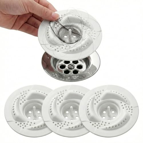 Lotto da 4 Cattura capelli doccia universale 7,6cm - Filtro Sifone