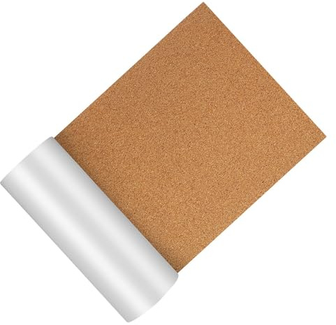 Zerodeko Rouleau de Liège Auto-adhésif Beige 60 X 30 Cm, Panneau de Liège Adhésif Supportant Punaises, pour Tableau Mémo Bruit