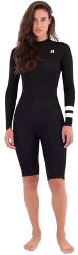 Hurley 2026 Air Neoprenanzug für Damen, 2 mm, langärmlig, Reißverschluss hinten, Schwarz