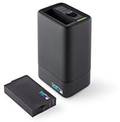 GoPro ASDBC-001-EU Caricabatteria Doppio e Batteria per Fusion, Nero