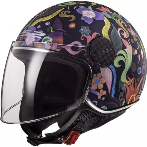 LS2, Jet-Motorradhelm Sphere LUX Bloom Matt Blue Pink, S