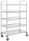 vidaXL Carrito de Cocina de 5 Alturas 107x55x147cm Acero Inoxidable Catering Mobiliario Hogar Hostelería Práctico Ruedas Giratorias Robusto Estable, Plateado