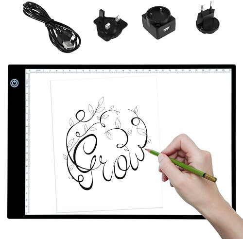 PURElite LED Ultra-Thin Light Box with Adjustable Natural Daylight Effect, Black, A4