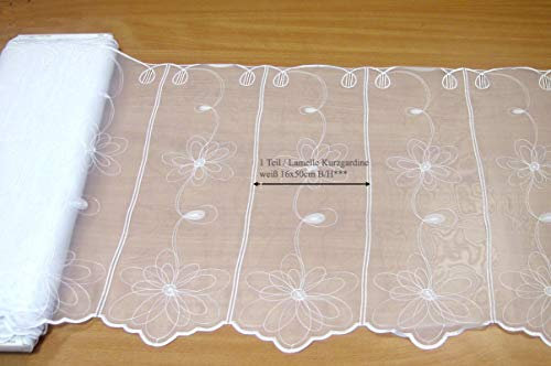 Gerster 1 Teil/Lamelle Kurzgardine mit Stangendurchzug weiß 16x50cm B/H
