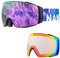 NAKED Optics Skibrille Männer, Ski Brille Frauen, Snowboardbrille (STORM Art, inkl. Schlechtwetterglas)