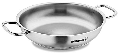 Korkmaz Proline Paella Satin 40 cm Doppelgriff Pfanne
