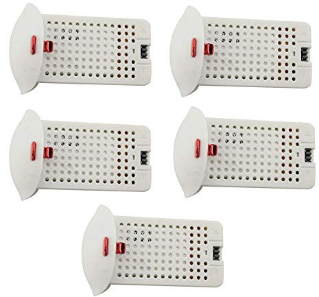 ZYGY Accessoire 5PCS 3.7V 500mah Batteries au Lithium pour SYMA X23 X23W RC Drone Pièce de Rechange Quadcopter Télécommandé Blanc