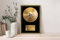 Oedim Regalo Original Placa Metacrilato Disco de Oro Personalizado, Fabricado en Metacrilato 4mm, 19,5 x 28,2cm, Efecto Espejo, Con Apoyo