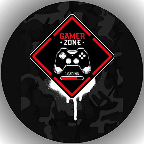 Fondant Tortenaufleger Tortenbild Geburtstag kompatibel mit Gamer, Zocker, Player K24.