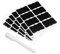 PATIKIL 1.4x2 Inch Chalkboard Labels, 160pcs Reusable Adhesive Food Storage Stickers with Marker Pen for Jars Bottles Blackboard, Black