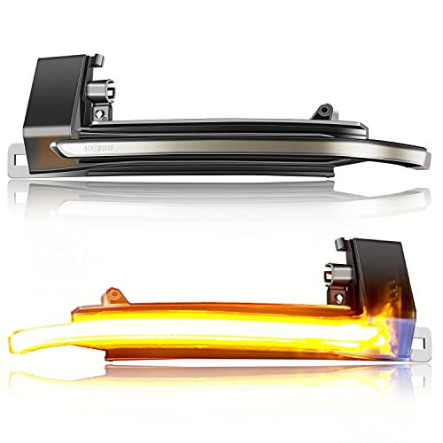 Asasytal Parte di Ricambio per Indicatori di Direzione Dinamici Una Coppia di Luci a LED a Specchio Per Au-di A4 S4 B8 8K A5 S5 B8 8K A6 S6 4F C6 A8 S8 D3 Q3 SQ3 A3 8P, 2 Pezzi