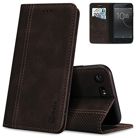 AKABEILA Hülle für Sony Xperia XZ Premium Handyhülle PU Leder Flip Case Ständer Brieftasche Schutzhülle Klapphülle Tasche mit Kartenfach Standfunktion Magnetisch