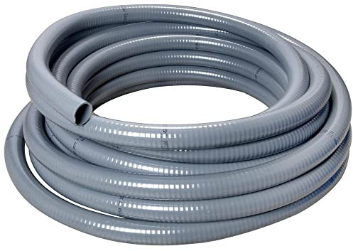 PVC Flexschlauch Klebeschlauch flexibel 50 mm 25 m Rolle Pool Teich Grau