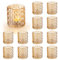 Inweder Gold Bougeoirs Votif en Verre Lot de 12 Support pour Chauffe-plat Photophore en Verre Transparent pour Bougies Piliers Porte-bougies Ensemble pour Mariage Noël Fête Prénatale et Décor de Table