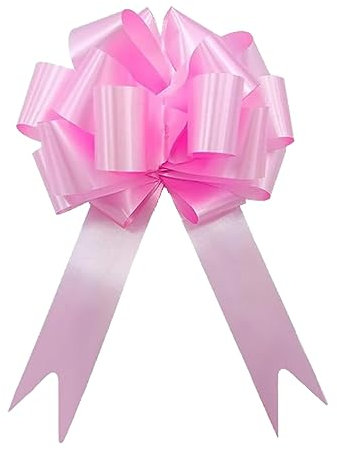 ZENZERO® - Fiocco AUTOTIRANTE per Festa Decorazioni Nascita - Varie Dimensioni Disponibili - Pezzi: 1 - (5x150cm, Rosa)