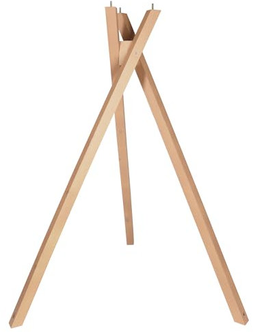 Vogelhausständer Dreibein Ständer Holz Futterhaus Gestell Holzständer Vogelhaus 102cm inkl. Schrauben und Erdnägel Natur