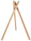 Vogelhausständer Dreibein Ständer Holz Futterhaus Gestell Holzständer Vogelhaus 102cm inkl. Schrauben und Erdnägel Natur