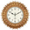 SkyNature Wanduhr Gold, 30cm Boho Sonnenblume Ohne Tickgeräusche Wanduhr, Lautlos Batteriebetriebene Kleine Analog Wanduhr, Dekor Analog Wanduhr für Wohnzimmer, Küche, Schlafzimmer, Büro