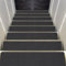 wanwanper Stufenmatten, 15pcs Treppenstufen Treppenteppich, Anti-Rutsch Treppen Stufenmatten, Stufenschutz Stufenteppich für Holztreppen, Steintreppen, gestrichenen Treppen (Schwarz, 12 * 60cm)