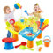 Wasserspieltisch für Kinder, 3-in-1 Sand und Wassertisch für Outdoor Aktivität Sommer, Wasser Spieltisch für Strand Garten Hinterh, Matschtisch Strandtisch für Kinder Mädchen Junge 3 4 5 6 7 Jah