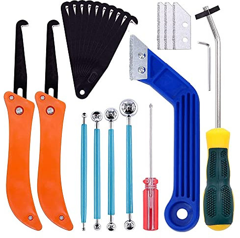 Joselin 22-piece mortar removal tool set, includes furniture saw knife, mortar hand saw with diamond blades, tile joint cleaning brush