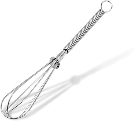 3 Pezzi Mini Frusta da Cucina in Acciaio Inox Inossidabile, 13cm Sbattitore Manuale, Frusta a Mano di Alta Qualità, per Mescolare, Uova, Pastella, Schiuma
