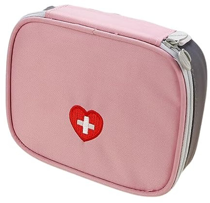 TNSRAY Gewebe Medizintasche für Notfälle Betreuertasche Reiseapotheke Tasche Erste Hilfe Set Medizinkoffer Sanitätstasche, Einfach Tragen Mini Klein Leer Medizin-Behälter -Tasche für Reisen 13x10x4cm
